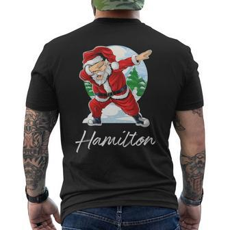 Hamilton Name Gift Santa Hamilton Mens Back Print T-shirt - Seseable