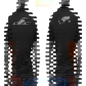 Hammered Dulcimer Instrument Heartbeat Men's T-shirt Back Print | Mazezy