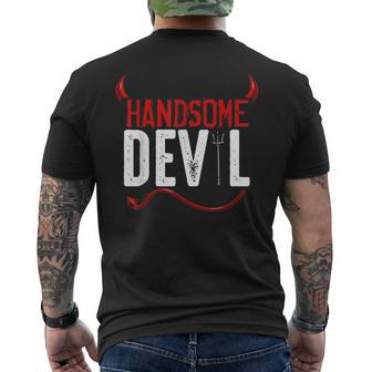Handsome Devil Halloween Costume Party Spooky October Mens Back Print T-shirt | Mazezy