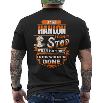 Hanlon Name Gift Im Hanlon Mens Back Print T-shirt - Seseable