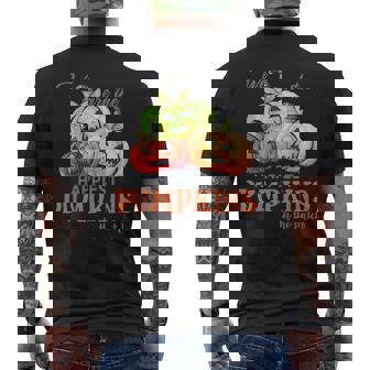 Happiest Pumpkin In The Patch Horror Scary Halloween Scary Halloween Men's T-shirt Back Print | Mazezy