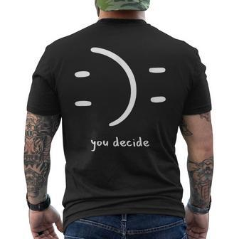 Happiness You Choose Mental Health Recovery Joy Mens Back Print T-shirt | Mazezy