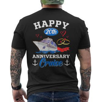 Happy 20Th Anniversary Cruise Funny Wedding Anniversary Mens Back Print T-shirt - Seseable