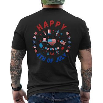 Happy 4Th Of July 2023 Usa Flag Happy Independence Day 2023 Usa Funny Gifts Mens Back Print T-shirt | Mazezy UK