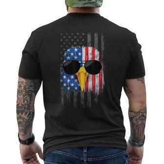 Happy 4Th Of July American Patriotic Us Flag  Mens Back Print T-shirt