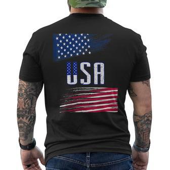 Happy 4Th Of July Usa Flag Patriotic Men Women Mens Back Print T-shirt - Monsterry AU