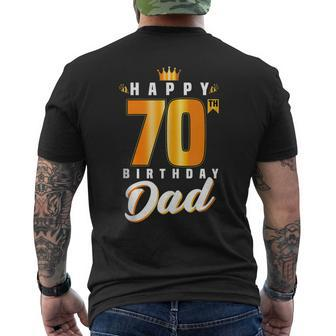 Happy 70Th Birthday Dad Birthday 70 Years Old Dad For Women Men's Back Print T-shirt | Mazezy