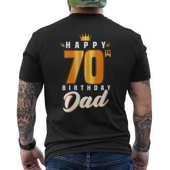 Happy 70Th Birthday Dad Birthday 70 Years Old Dad For Women Men's Back Print T-shirt | Mazezy