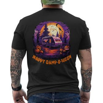 Happy Camp O Ween Camping Halloween Costume Pumpkin Men's T-shirt Back Print - Monsterry AU