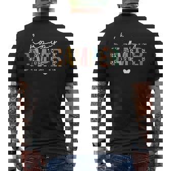 Happy Camper Leopard Camping Lover Outdoor Activities Camper Mens Back Print T-shirt - Thegiftio UK