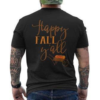 Happy Fall Yall Vintage Pumpkin Truck Pumpkin Funny Gifts Mens Back Print T-shirt | Mazezy