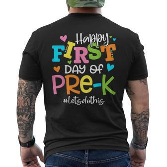 Happy First Day Of Pre-K Let's Do This Back To School Men's T-shirt Back Print - Monsterry DE