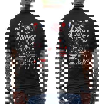 Happy Fourth Of July Patriotic American Us Flag 4Th Of July Patriotic Funny Gifts Mens Back Print T-shirt | Mazezy