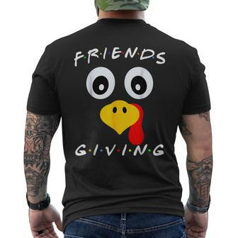 Happy Friendsgiving Matching Turkey Friend Thanksgiving 2023 Men's T-shirt Back Print - Seseable