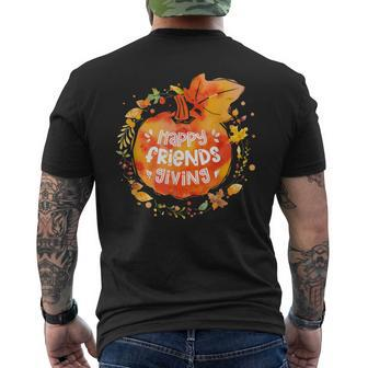 Happy Friendsgiving Thanksgiving With Friends Men's T-shirt Back Print - Thegiftio UK