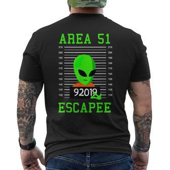 Happy Halloween Alien Escape Area 51 Vintage Alien Costume Halloween Funny Gifts Mens Back Print T-shirt | Mazezy