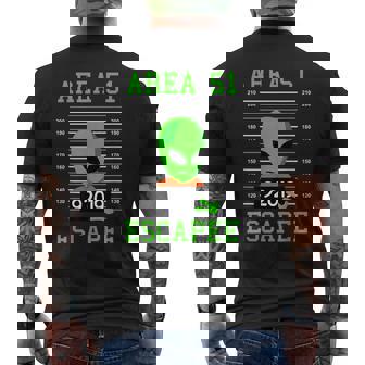 Happy Halloween Alien Escapee Area 51 Cute Vintage Costume Halloween Funny Gifts Mens Back Print T-shirt | Mazezy