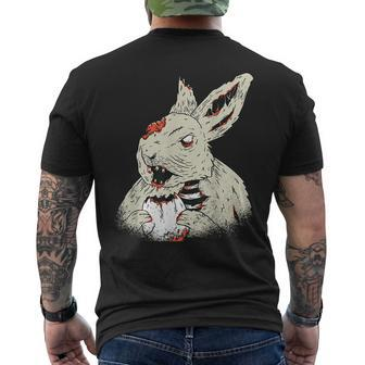 Happy Halloween Horror Bunny Costume Creepy Easter Rabbit Happy Halloween Men's T-shirt Back Print | Mazezy