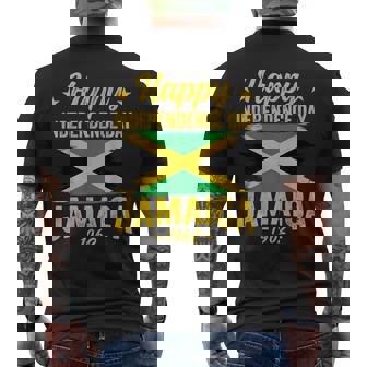 Happy Independence Day Jamaica 1962 Proud Jamaican Mens Back Print T-shirt | Mazezy