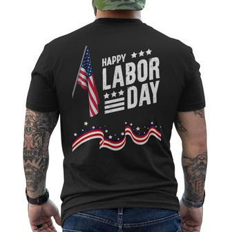 Happy Labor Day Graphic For American Workers Men's T-shirt Back Print - Seseable