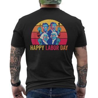 Happy Labor Day Usa Presidents Bbq Grillin Men's Back Print T-shirt | Mazezy