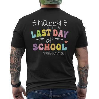 Happy Last Day Of School Cute Outfit For End Of School Year Mens Back Print T-shirt | Mazezy