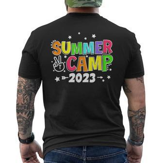 Happy Summer Camp Love Outdoor Activities For Boys Girls Mens Back Print T-shirt | Mazezy