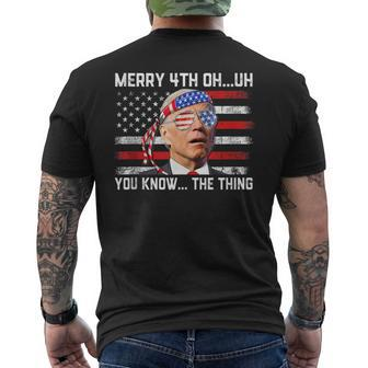 Happy Uh You Know The Thing Funny Joe Biden 4Th Of July Mens Back Print T-shirt - Thegiftio UK