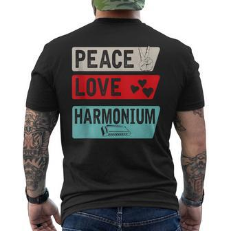 Harmonium Musical Instrument Melodeon Organ Player Men's T-shirt Back Print | Mazezy