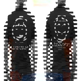 Have A Nice Day Somewhere Else Mens Back Print T-shirt - Thegiftio