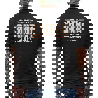 Have No Fear Grandpa Is Here - Grandpa Mens Back Print T-shirt | Mazezy