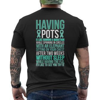 Having Pots Warrior Pots Awareness Day Pots Fighter Men's T-shirt Back Print - Monsterry UK