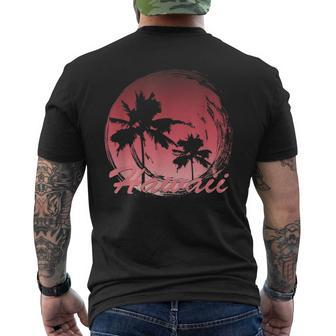 Hawaii - Palm Trees - Retro Throwback Design - Classic Mens Back Print T-shirt - Thegiftio UK