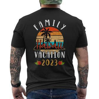 Hawaii Trip 2023 Reunion Family Trip Vacation Beach Sunset Mens Back Print T-shirt - Seseable