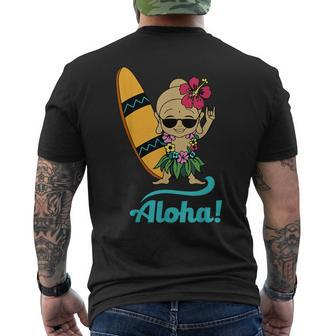 Hawaiian Surfing Buddha Aloha Hawaii Beach Yoga Men's T-shirt Back Print | Mazezy