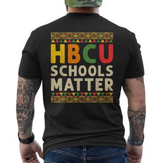 Hbcu Schools Matter Historical Black College Student Alumni Men's T-shirt Back Print - Monsterry AU