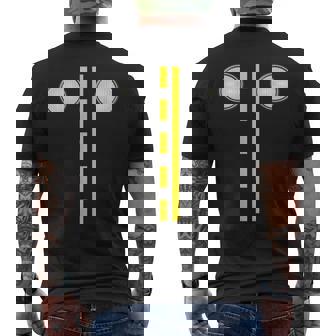 Headlights With Road Markings Halloween Costume Men's T-shirt Back Print - Thegiftio