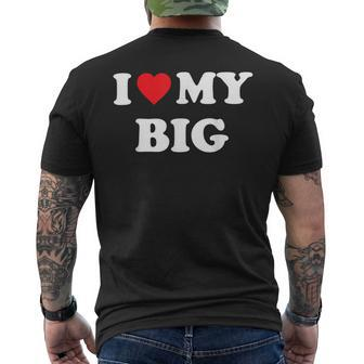 I Heart My Big Matching Little Big Sorority Men's T-shirt Back Print | Mazezy