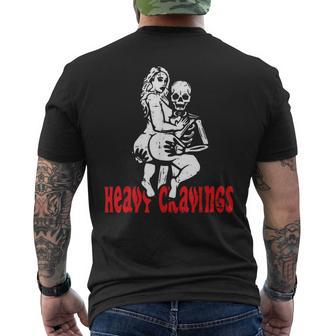 Heavy Cravings Halloween Costume Skeleton Bones Men's T-shirt Back Print - Seseable