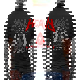 Heavy Metal Dad Father Day Ideas Men's Back Print T-shirt | Mazezy