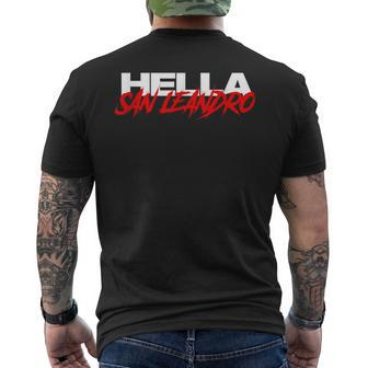 Hella San Leandro San Leandro Pride 510 Hyphy Bay Area Men's T-shirt Back Print | Mazezy