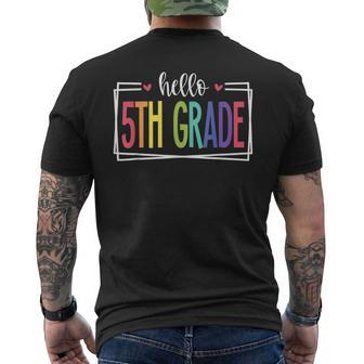 Hello 5Th Grade First Day Of School Welcome Back To School Mens Back Print T-shirt - Monsterry