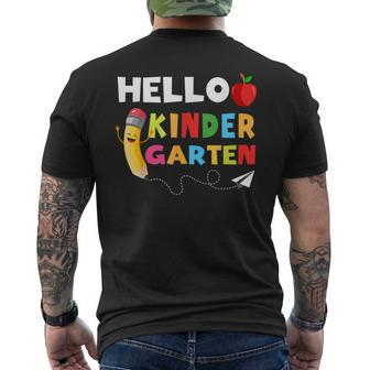 Hello Kindergarten Team Kindergarten Back To School Toddler Men's T-shirt Back Print - Seseable