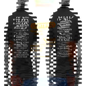 Helmer Name Gift Certified Helmer Mens Back Print T-shirt | Seseable UK