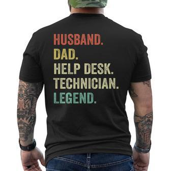 Help Desk Technician It Helpdesk Engineer Geek Nerd Men's T-shirt Back Print | Mazezy