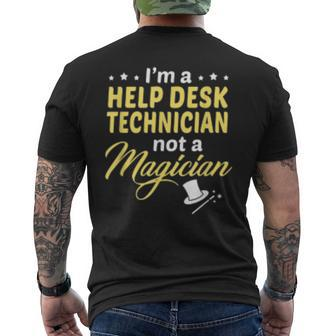 Help Desk Technician Not A Magician Men's T-shirt Back Print | Mazezy