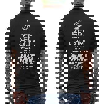 Henkel Name Gift Keep Calm And Let Henkel Handle It Mens Back Print T-shirt - Seseable