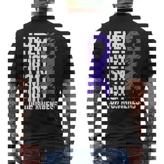 Her Fight Is My Fight Purple Ribbon Lupus Awareness Mens Back Print T-shirt - Thegiftio