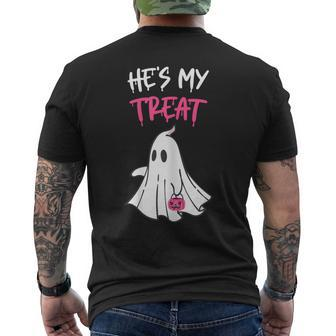 He's My Treat Halloween Costume Adult Matching Couple Lover Men's T-shirt Back Print - Monsterry UK