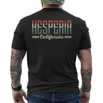 Hesperia California Retro Men's T-shirt Back Print | Mazezy